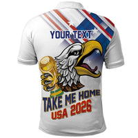 United States 2026 Personalized Polo Shirt Take Me Home Soccer White