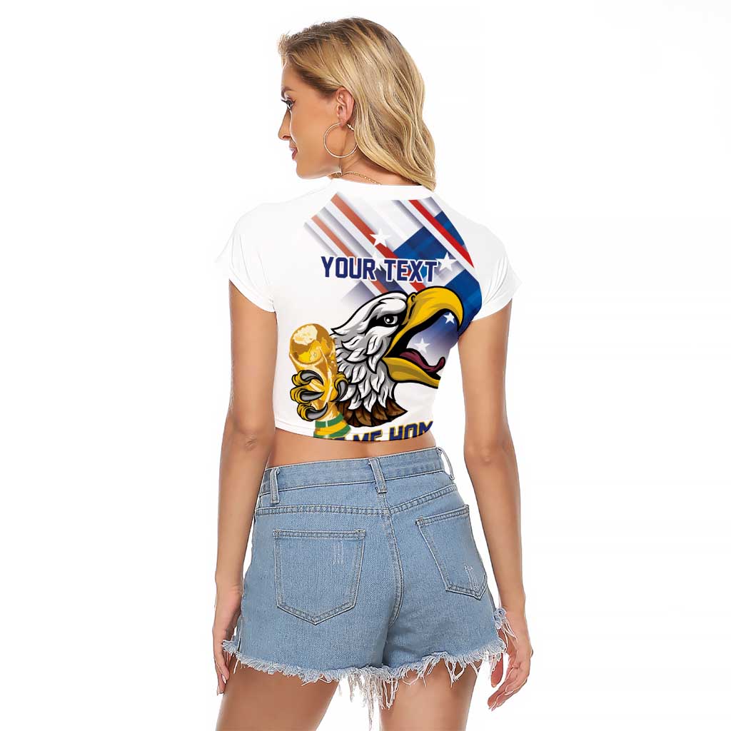 United States 2026 Personalized Raglan Cropped T Shirt Take Me Home Soccer White