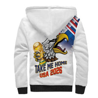 United States 2026 Personalized Sherpa Hoodie Take Me Home Soccer White