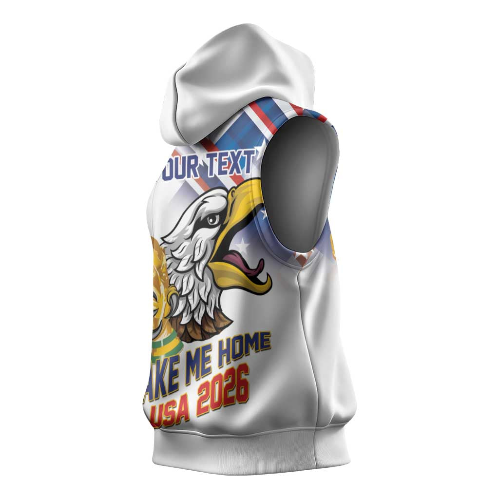 United States 2026 Personalized Sleeveless Hoodie Take Me Home Soccer White