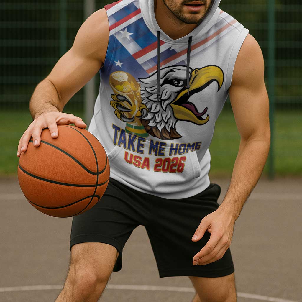 United States 2026 Personalized Sleeveless Hoodie Take Me Home Soccer White