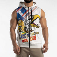 United States 2026 Personalized Sleeveless Zip Hoodie Take Me Home Soccer White