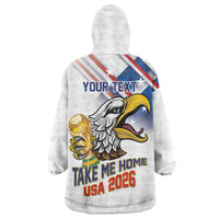 United States 2026 Personalized Wearable Blanket Hoodie Take Me Home Soccer White