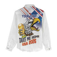 United States 2026 Personalized Women Casual Shirt Take Me Home Soccer White