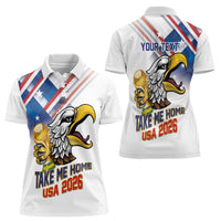 United States 2026 Personalized Women Polo Shirt Take Me Home Soccer White
