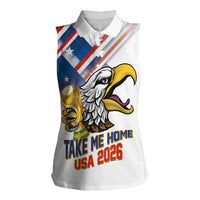 United States 2026 Personalized Women Sleeveless Polo Shirt Take Me Home Soccer White
