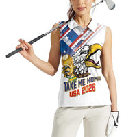 United States 2026 Personalized Women Sleeveless Polo Shirt Take Me Home Soccer White