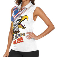 United States 2026 Personalized Women Sleeveless Polo Shirt Take Me Home Soccer White