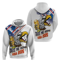 United States 2026 Personalized Zip Hoodie Take Me Home Soccer White
