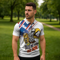 United States 2026 Personalized Zipper Polo Shirt Take Me Home Soccer White