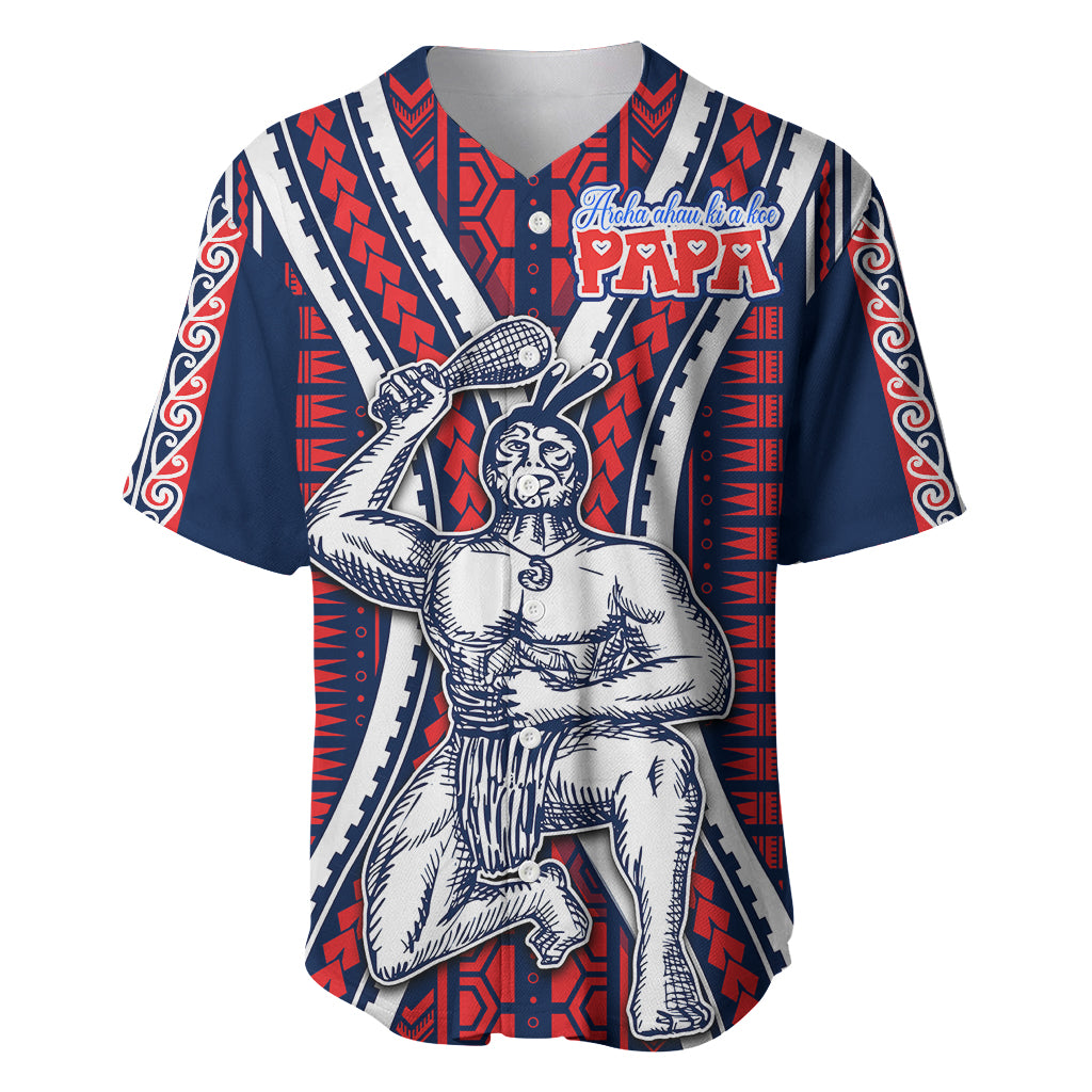 Aotearoa Father's Day Gift For Dad Baseball Jersey Aroha Ahau Ki A Koe Papa - Maori Style Pattern LT9 - Wonder Print Shop