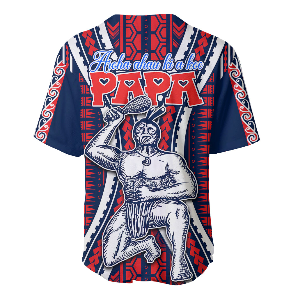 Aotearoa Father's Day Gift For Dad Baseball Jersey Aroha Ahau Ki A Koe Papa - Maori Style Pattern LT9 - Wonder Print Shop