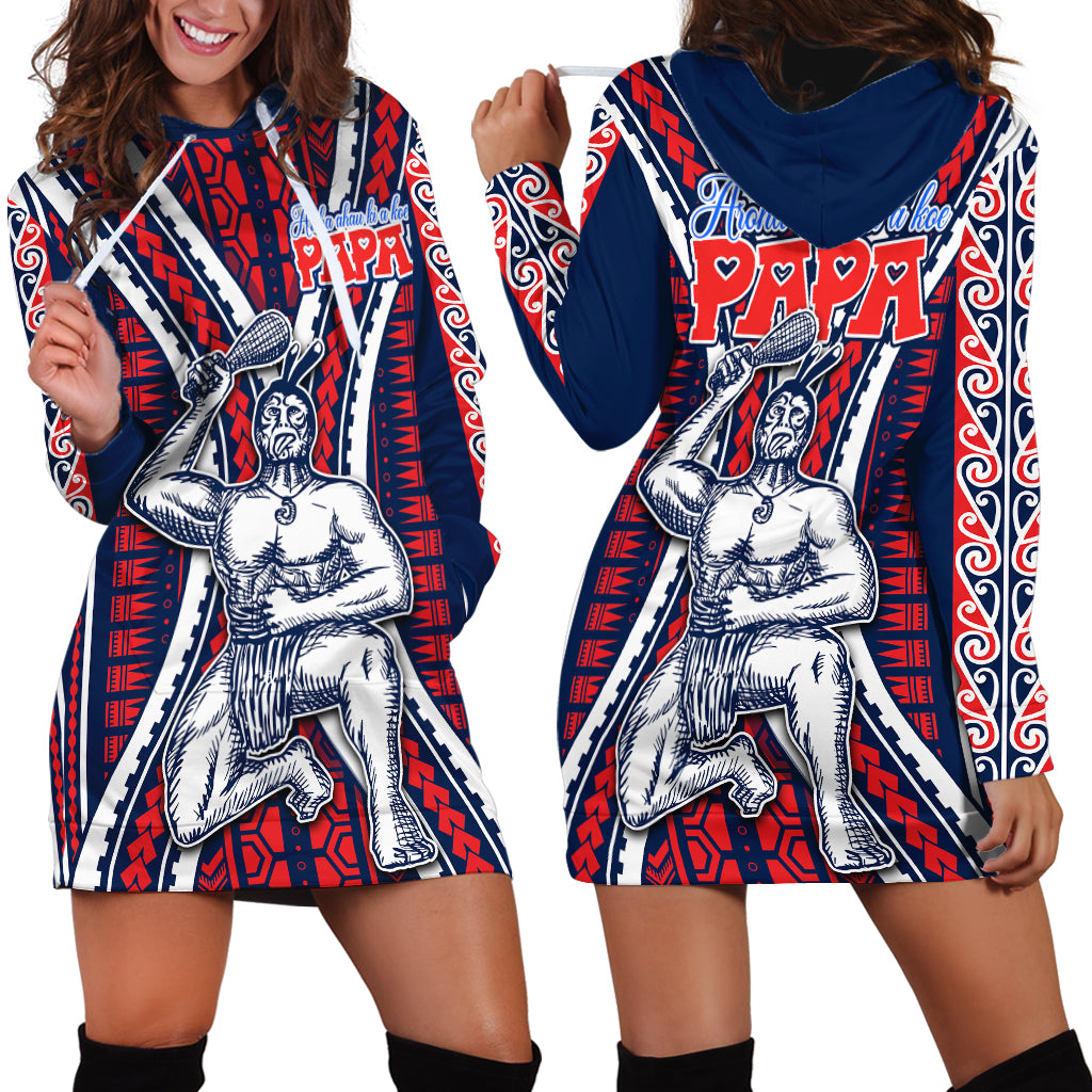 Aotearoa Father's Day Gift For Dad Hoodie Dress Aroha Ahau Ki A Koe Papa - Maori Style Pattern - Wonder Print Shop