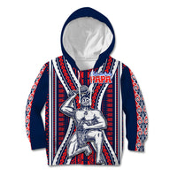 Aotearoa Father's Day Gift For Dad Kid Hoodie Aroha Ahau Ki A Koe Papa - Maori Style Pattern - Wonder Print Shop