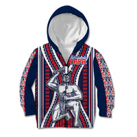 Aotearoa Father's Day Gift For Dad Kid Hoodie Aroha Ahau Ki A Koe Papa - Maori Style Pattern - Wonder Print Shop