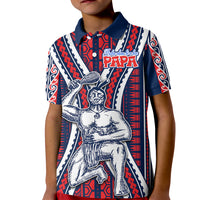Aotearoa Father's Day Gift For Dad Kid Polo Shirt Aroha Ahau Ki A Koe Papa - Maori Style Pattern - Wonder Print Shop