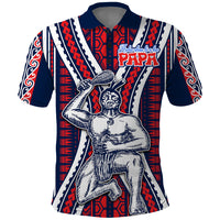 Aotearoa Father's Day Gift For Dad Polo Shirt Aroha Ahau Ki A Koe Papa - Maori Style Pattern - Wonder Print Shop