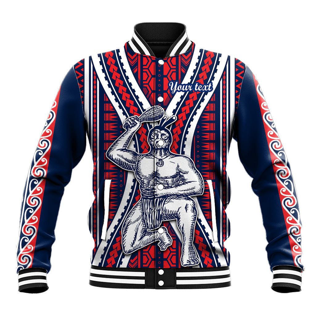 Personalised Aotearoa Father's Day Gift For Dad Baseball Jacket Aroha Ahau Ki A Koe Papa - Maori Style Pattern LT9 - Wonder Print Shop