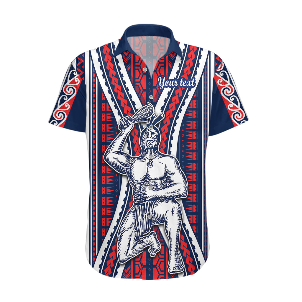 Personalised Aotearoa Father's Day Gift For Dad Hawaiian Shirt Aroha Ahau Ki A Koe Papa - Maori Style Pattern - Wonder Print Shop