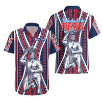 Personalised Aotearoa Father's Day Gift For Dad Hawaiian Shirt Aroha Ahau Ki A Koe Papa - Maori Style Pattern - Wonder Print Shop