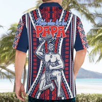 Personalised Aotearoa Father's Day Gift For Dad Hawaiian Shirt Aroha Ahau Ki A Koe Papa - Maori Style Pattern - Wonder Print Shop
