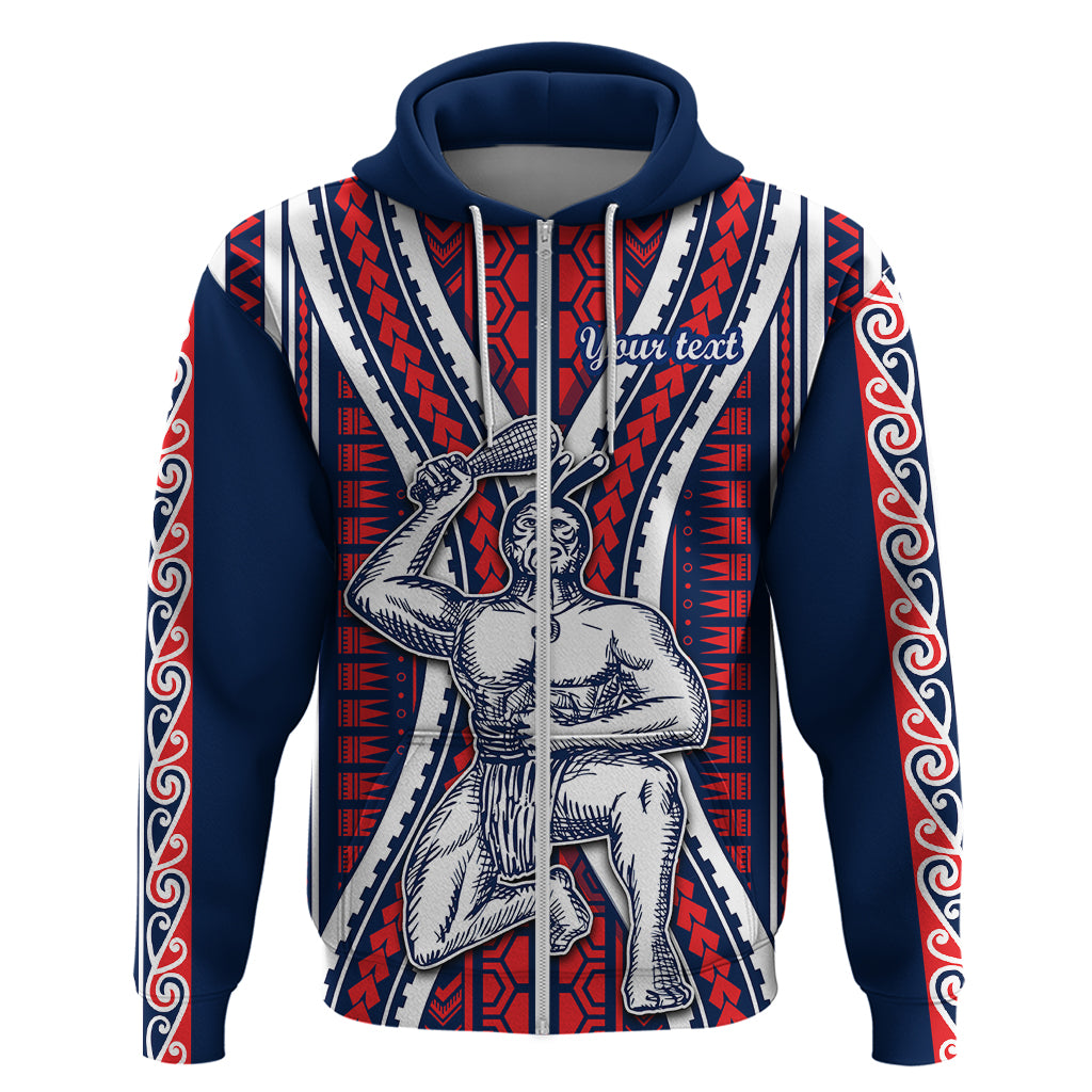 Personalised Aotearoa Father's Day Gift For Dad Hoodie Aroha Ahau Ki A Koe Papa - Maori Style Pattern - Wonder Print Shop