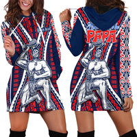 Personalised Aotearoa Father's Day Gift For Dad Hoodie Dress Aroha Ahau Ki A Koe Papa - Maori Style Pattern - Wonder Print Shop