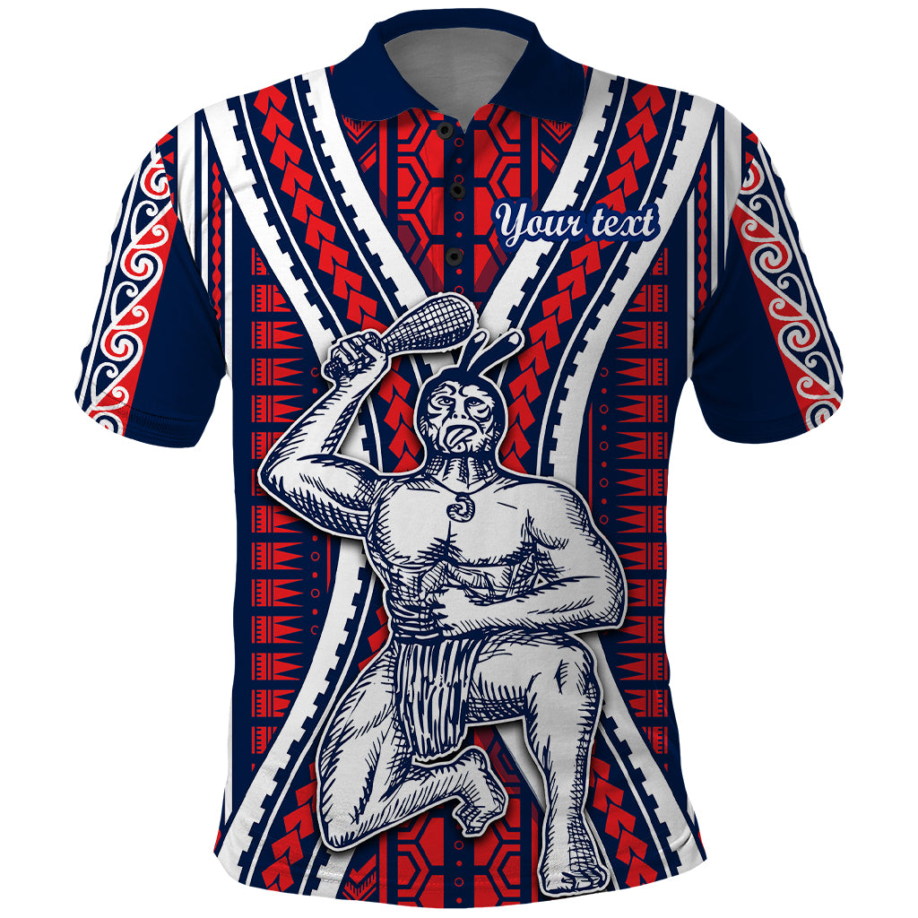 Personalised Aotearoa Father's Day Gift For Dad Polo Shirt Aroha Ahau Ki A Koe Papa - Maori Style Pattern - Wonder Print Shop