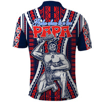 Personalised Aotearoa Father's Day Gift For Dad Polo Shirt Aroha Ahau Ki A Koe Papa - Maori Style Pattern - Wonder Print Shop