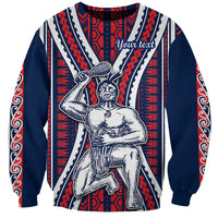 Personalised Aotearoa Father's Day Gift For Dad Sweatshirt Aroha Ahau Ki A Koe Papa - Maori Style Pattern - Wonder Print Shop