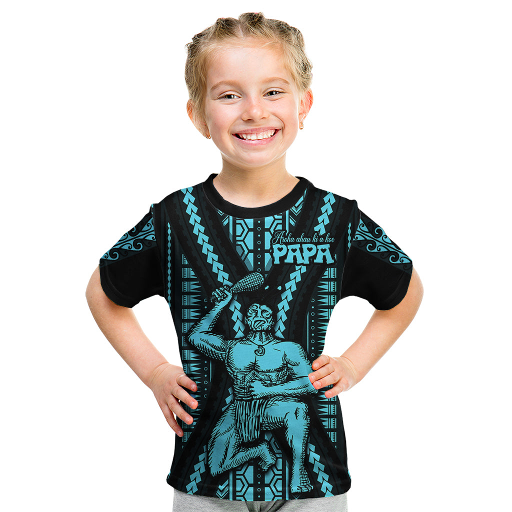 aotearoa-fathers-day-gift-for-dad-kid-t-shirt-aroha-ahau-ki-a-koe-papa-aqua-maori-style-pattern