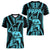 Aotearoa Father's Day Gift For Dad Women V Neck T Shirt Aroha Ahau Ki A Koe Papa - Aqua Maori Style Pattern - Wonder Print Shop