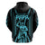 Personalised Aotearoa Father's Day Gift For Dad Hoodie Aroha Ahau Ki A Koe Papa - Aqua Maori Style Pattern - Wonder Print Shop