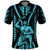 Personalised Aotearoa Father's Day Gift For Dad Polo Shirt Aroha Ahau Ki A Koe Papa - Aqua Maori Style Pattern - Wonder Print Shop