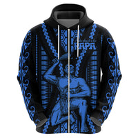 Aotearoa Father's Day Gift For Dad Hoodie Aroha Ahau Ki A Koe Papa - Blue Maori Style Pattern - Wonder Print Shop