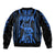 Aotearoa Father's Day Gift For Dad Sleeve Zip Bomber Jacket Aroha Ahau Ki A Koe Papa - Blue Maori Style Pattern - Wonder Print Shop