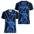 Aotearoa Father's Day Gift For Dad Women V Neck T Shirt Aroha Ahau Ki A Koe Papa - Blue Maori Style Pattern - Wonder Print Shop