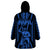 Personalised Aotearoa Father's Day Gift For Dad Wearable Blanket Hoodie Aroha Ahau Ki A Koe Papa - Blue Maori Style Pattern - Wonder Print Shop