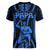 Personalised Aotearoa Father's Day Gift For Dad Women V Neck T Shirt Aroha Ahau Ki A Koe Papa - Blue Maori Style Pattern - Wonder Print Shop