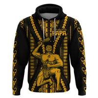 Aotearoa Father's Day Gift For Dad Hoodie Aroha Ahau Ki A Koe Papa - Gold Maori Style Pattern - Wonder Print Shop