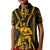 Personalised Aotearoa Father's Day Gift For Dad Kid Polo Shirt Aroha Ahau Ki A Koe Papa - Gold Maori Style Pattern - Wonder Print Shop