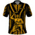 Personalised Aotearoa Father's Day Gift For Dad Polo Shirt Aroha Ahau Ki A Koe Papa - Gold Maori Style Pattern - Wonder Print Shop