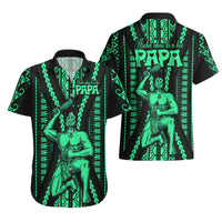 Maori Fathers Day New Zealand Hawaiian Shirt Aroha Ahau Ki A Koe Papa - Green - Wonder Print Shop