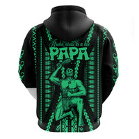 Maori Fathers Day New Zealand Hoodie Aroha Ahau Ki A Koe Papa - Green - Wonder Print Shop
