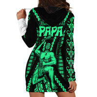 Maori Fathers Day New Zealand Hoodie Dress Aroha Ahau Ki A Koe Papa - Green - Wonder Print Shop