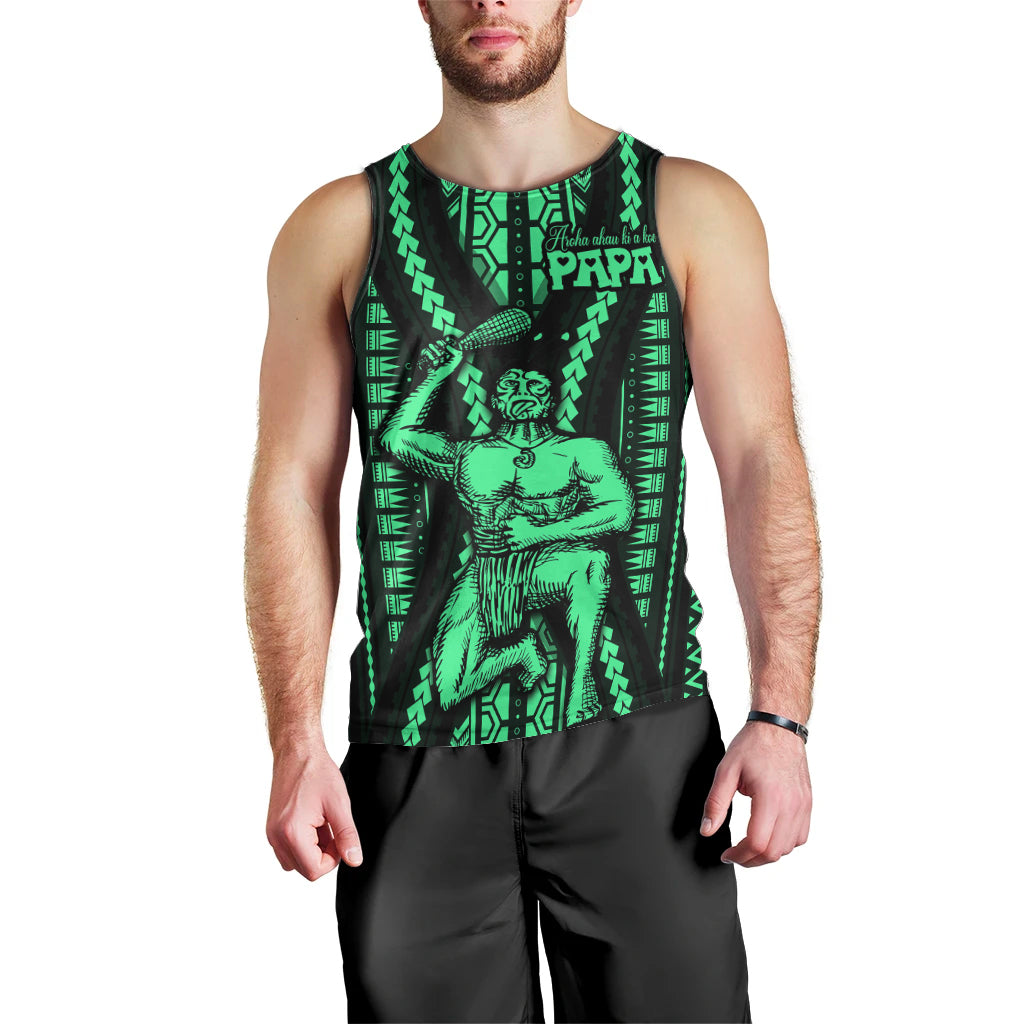 maori-fathers-day-new-zealand-men-tank-top-aroha-ahau-ki-a-koe-papa-green