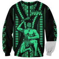 Maori Fathers Day New Zealand Sweatshirt Aroha Ahau Ki A Koe Papa - Green - Wonder Print Shop
