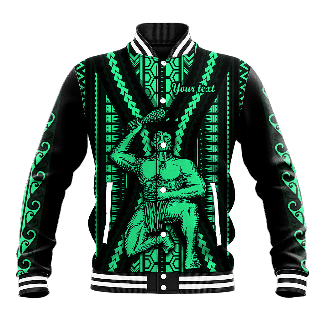Custom Maori Fathers Day New Zealand Baseball Jacket Aroha Ahau Ki A Koe Papa - Green LT9 - Wonder Print Shop