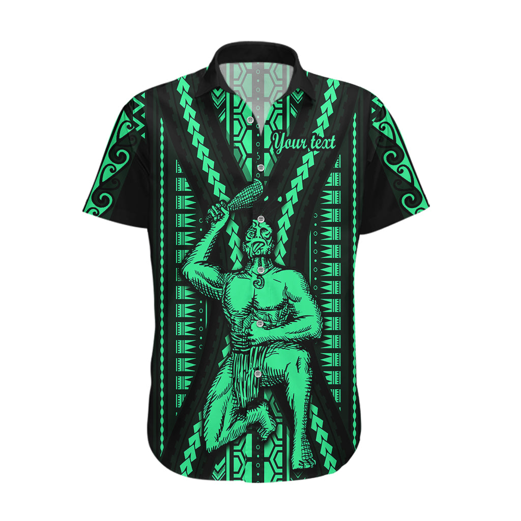 Custom Maori Fathers Day New Zealand Hawaiian Shirt Aroha Ahau Ki A Koe Papa - Green - Wonder Print Shop