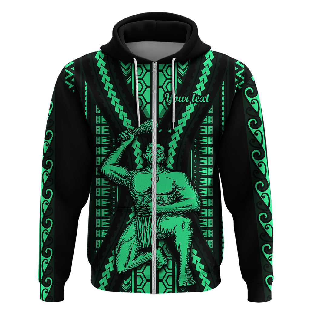 Custom Maori Fathers Day New Zealand Hoodie Aroha Ahau Ki A Koe Papa - Green - Wonder Print Shop